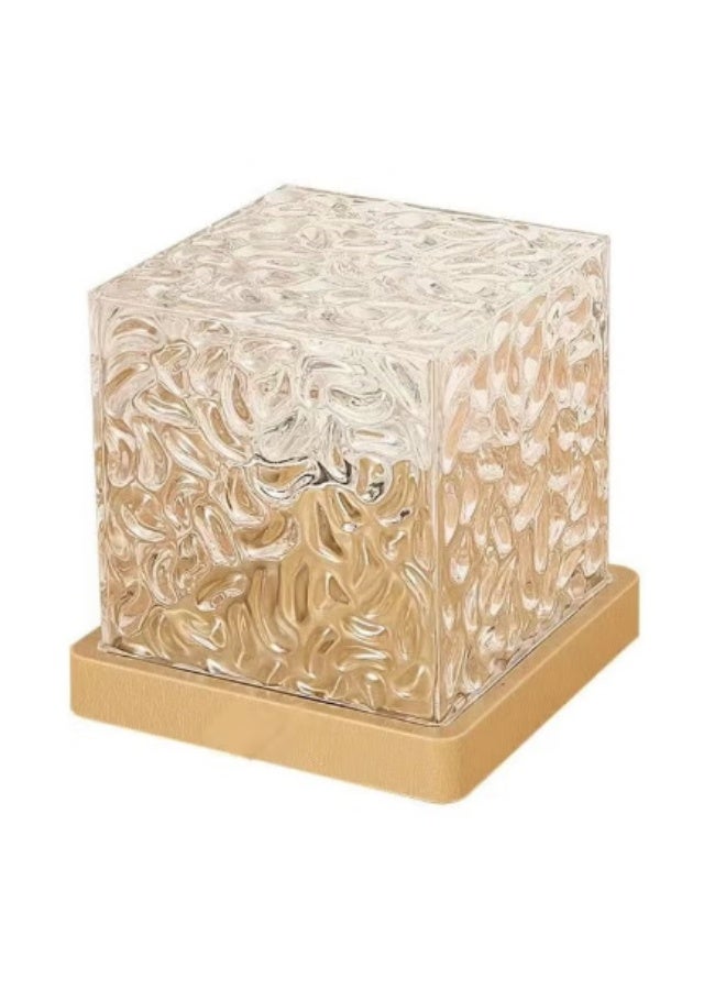 16 لون مربع المياه التموج ضوء الليل الإبداعي الجو ضوء جنب السرير غرفة النوم أورورا اللهب ديناميكي مصباح المكتب - Image 5